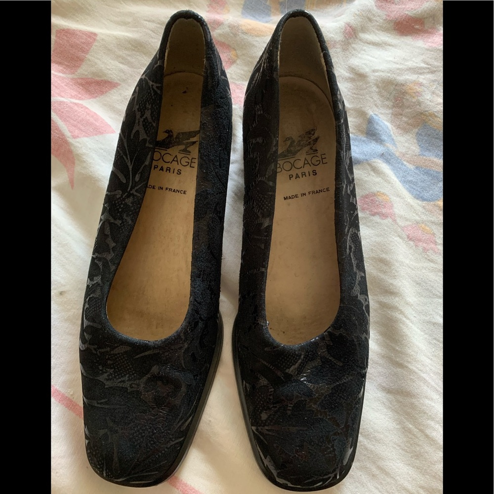 Bocage Paris woman’s black leather shoes size 36 made in France